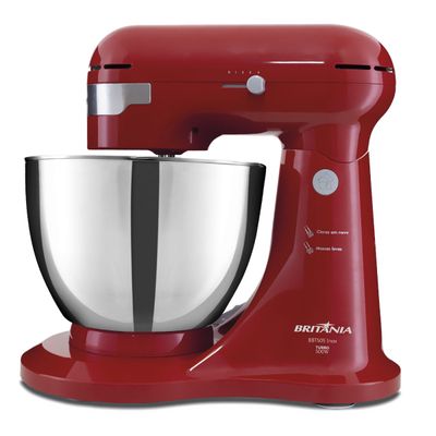 Batedeira Britânia BBT505V Turbo Inox 500W Vermelha 127V