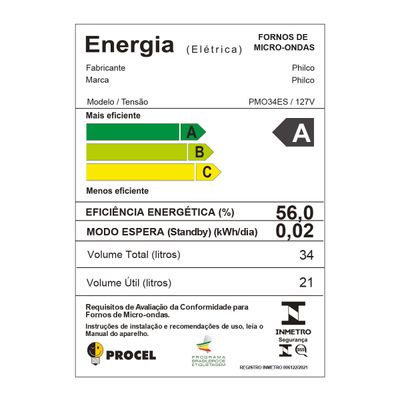 Micro-ondas 34L Philco Espelhado 1400W PMO34ES 127V