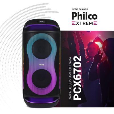 Caixa de Som Amplificada 800W Philco Ex Bass PCX6702 Bivolt