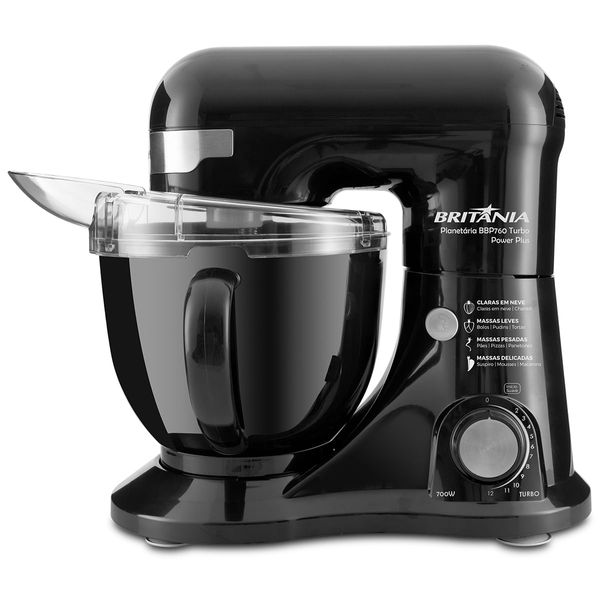 Batedeira Planetária Britânia BBP760P Power Plus Turbo 700W 127V