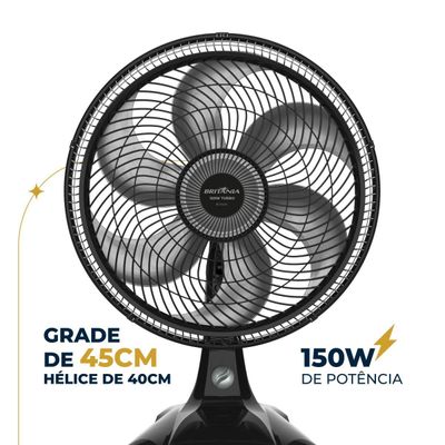 Ventilador Britânia BVT405 Tecnologia Maxx Force 150W 220V