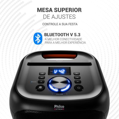 Caixa de Som Amplificada 380W Flash Lights Philco PCX4800 Bivolt