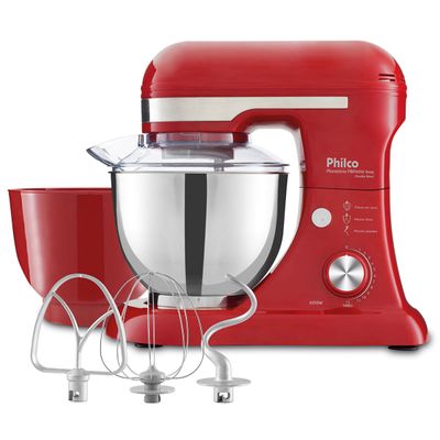 Batedeira Planetária Philco PBP600V Turbo Inox Double Bowl 600W 127V