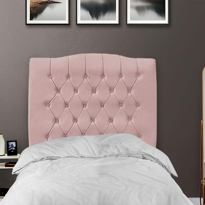 Cabeceira De Cama Box Solteiro 90 Cm Dunas - Veludo Rose