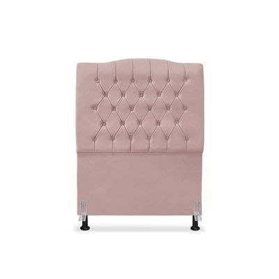 Cabeceira De Cama Box Solteiro 90 Cm Dunas - Veludo Rose