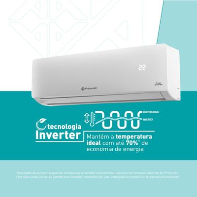 Ar-Condicionado Prime Air Inverter 12000BTUs Quente/Frio 12QC 220V