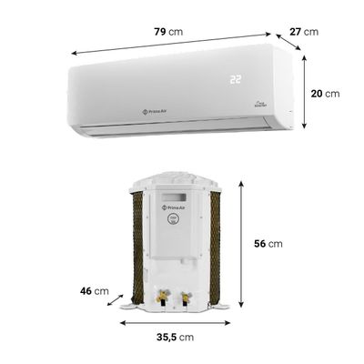 Ar-Condicionado Prime Air Inverter 12000BTUs Quente/Frio 12QC 220V