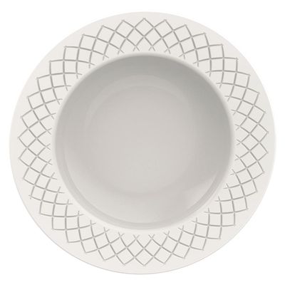 Conjunto com 6 Pratos Fundos Tramontina Ingrid em Porcelana 23 cm - Branco