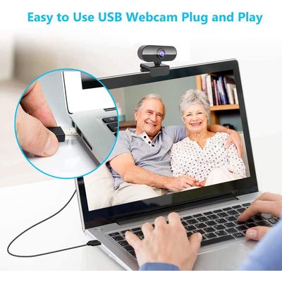 Webcam Usb Full Hd 1080 Mic Câmera Para Notebook Computador