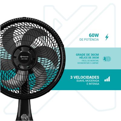 Ventilador Prime Air 36cm Maxx Force 6 pás 60W AVTE300 220V