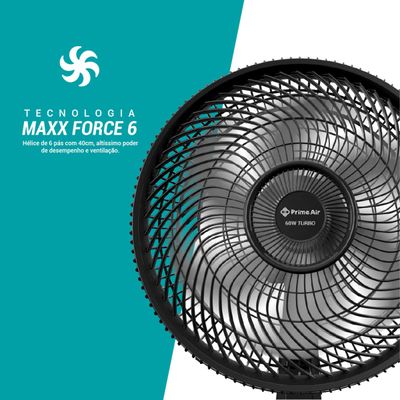Ventilador Prime Air 36cm Maxx Force 6 pás 60W AVTE300 220V