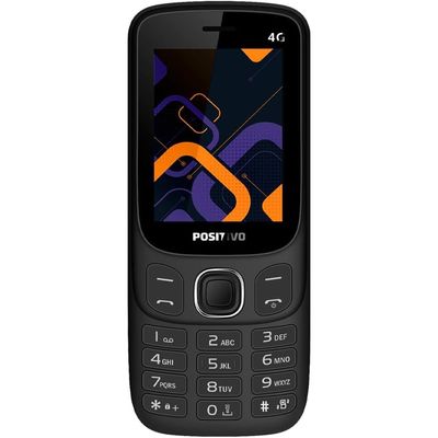 Celular Simples Positivo P41 4G Dual SIM Tela 2,4 48MB RAM 128MB Câmera VGA 0,08MP Rádio FM Preto