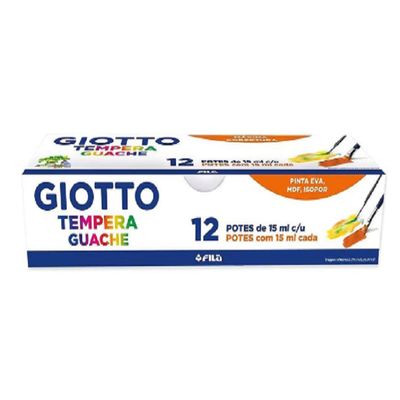 GIOTTO Tempera Guache Tinta Guache em Pote de 15ml 12 Cores