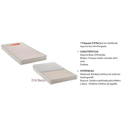 Colchão Infantil D18 Pasquale Rampa Anti-Refluxo (70x130x10) - Paropas