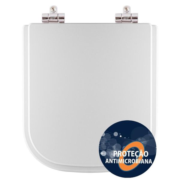 Assento Sanitário Poliéster Antibacteriano Soft Close Stillo Branco Para Vaso Docol