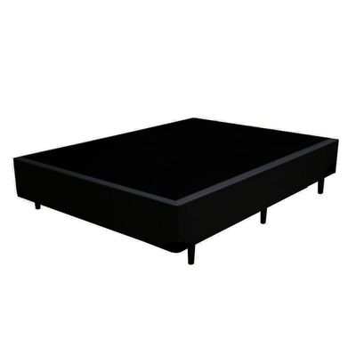 Base Box Viúva Suede Homequeen Preto 40x128x188