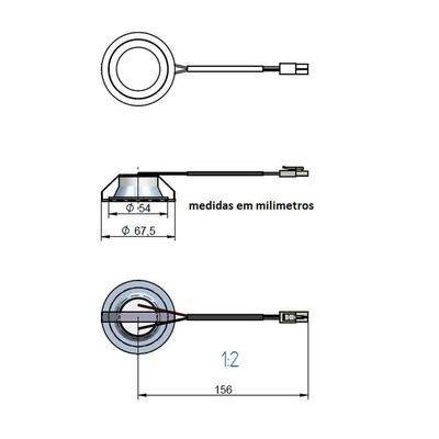 Lâmpada De Led Redonda Para Coifa Plug Branco Branco