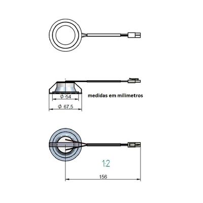 Lâmpada De Led Redonda Para Coifa - Plug Simples Branco