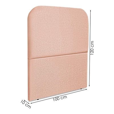 Cabeceira Solteiro 100 Cm Com Frame Alana Linho Rose Artte Rose