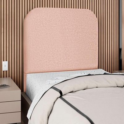 Cabeceira Solteiro 100 Cm Com Frame Alana Linho Rose Artte Rose
