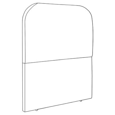 Cabeceira Solteiro 100 Cm Com Frame Alana Linho Cinza Artte Cinza