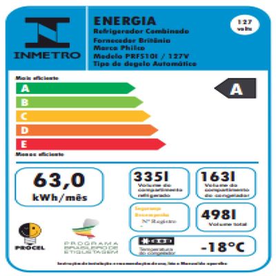 Geladeira Side By Side 498L Inverse Plus Philco PRF510I 220V