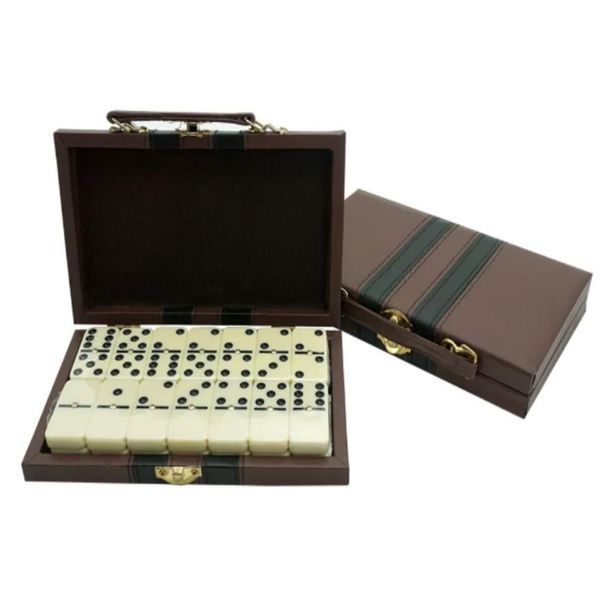 Domino Profissional 28 Pecas Osso Com Maleta Luxo Jogo Profissional Estojo Caixa Completo