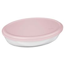 Assadeira Nadir Marinex em Vidro Oval com Tampa 1,6L - Item Sortido