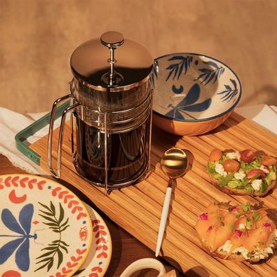 Cafeteira Francesa Vidro Aço Inox Oxford 350 Ml: Café Encorpado
