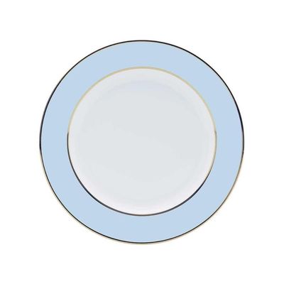 Jogo de Jantar Chá 30 Peças Porcelana Oxford Flamingo Classic Azul: Ouro