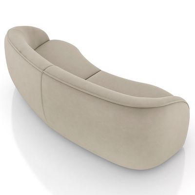 Sofá 4 Lugares 318cm Orgânico Zion M22 Veludo Bege - Mpozenato