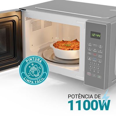 Micro-ondas Philco 25L 1100W Limpa Fácil PM26S 127V