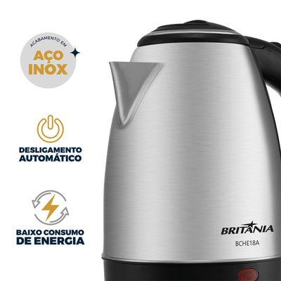 Chaleira Elétrica Britânia 1,8L Inox BCHE18A 127V