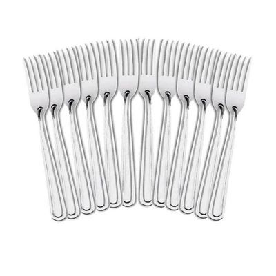 Kit 12 Garfos De Mesa Premium Aço Inox Restaurante Buffet Casamento Cozinha Refeições