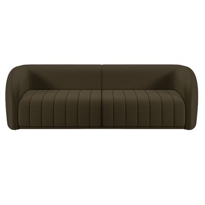 Sofá Decorativo Sala de Estar 292cm Adam 4 Lugares Veludo Marrom G45 - Gran Belo