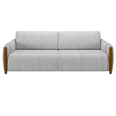 Sofá Decorativo 3 Lugares 223cm Maceió Veludo Cinza - Gran Belo