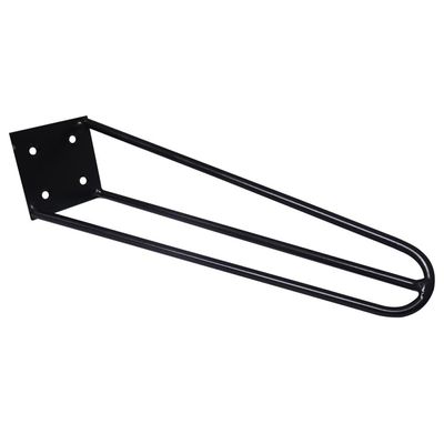 Pé de Metal 30 CM Hairpin Legs Mesa de Canto Rack e Puffs Preto G41