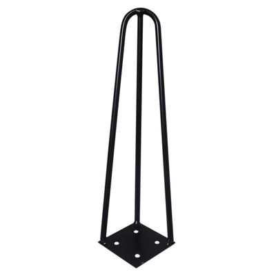 Pé de Metal 30 CM Hairpin Legs Mesa de Canto Rack e Puffs Preto G41