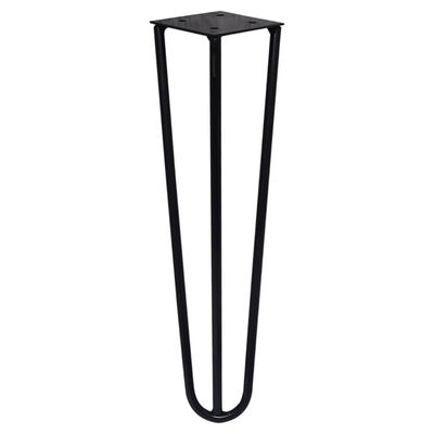 Pé de Metal 30 CM Hairpin Legs Mesa de Canto Rack e Puffs Preto G41