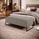 Puff Decorativo Sala de Estar Bali W01 Base Ferro 120x50 cm Bouclê Bege - Lyam Decor