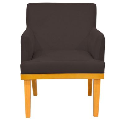 Kit 02 Poltronas Decorativas Para Sala de Estar Base Mel Beatriz W01 Corano Marrom - Lyam Decor