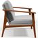 Poltrona Decorativa Para Sala de Estar Petra B04 Linho Cinza - Lyam Decor
