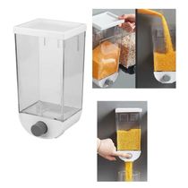 Dispenser Alimentos Parede Touch Porta Cereal Mantimentos 1 Litro Hermetico Luxo