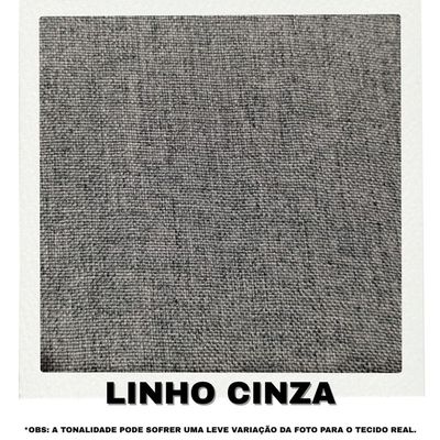 Sofá 3 Lugares Beny Com Chaise Esquerdo Linho Cinza