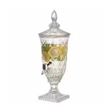 Suqueira Cristal Dispenser Bebidas Vidro 2 Litros Torneira Luxo Vintage Festa Casamento