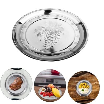 Bandeja Garçom Inox Redonda 34cm – Elegância, Resistência E Praticidade Profissional