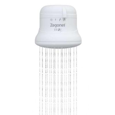 Chuveiro Ducha Ideale Plus 4 Temperaturas Branca 5500W - Sistema Solar-gás - Zagonel 110V