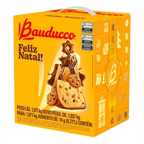 Cesta De Natal Bauducco - Pequena 15 Itens - 1,957kg