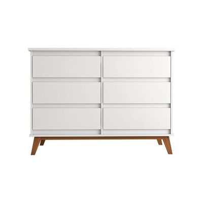 Cômoda Para Quarto Londres Com 6 Gavetas - Branco