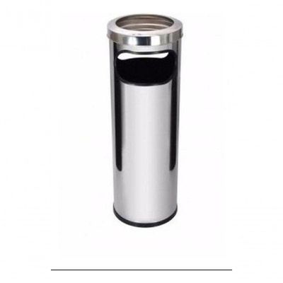 Cinzeiro Lixeira Com Coletor De Bituca Inox C18a